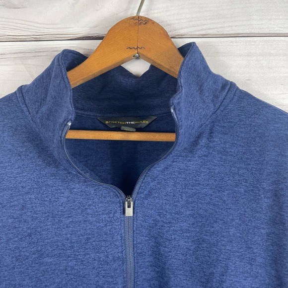 Stretch The Rules 1/4 Zip Pullover Blue Performance Jacket Womens Large - Picture 3 of 9